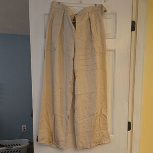 Banana Republic Cream Wide Leg Pants